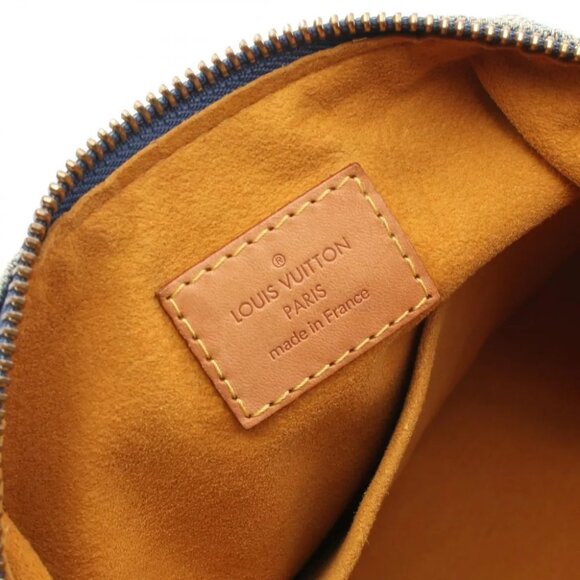 LOUIS VUITTON Baggy PM Shoulder Bag Monogram denim leather Blue Used LV - Picture 4 of 12